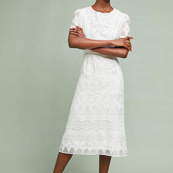 Anthropologie Dresses & Skirts - Eri + Ali White Lace Midi Dress